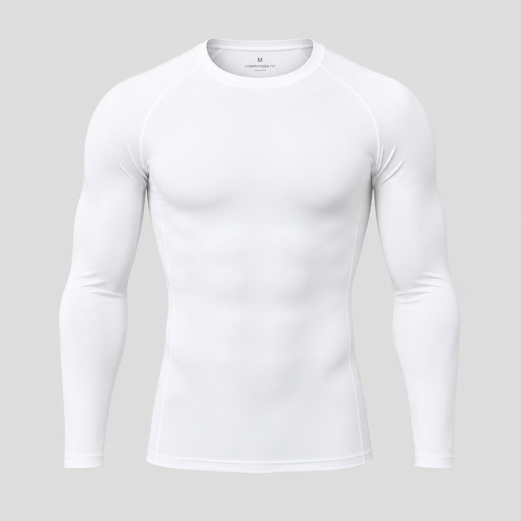 Remera Compresión Manga Larga Blanca