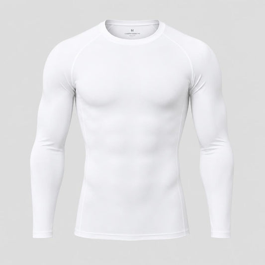 Remera Compresión Manga Larga Blanca