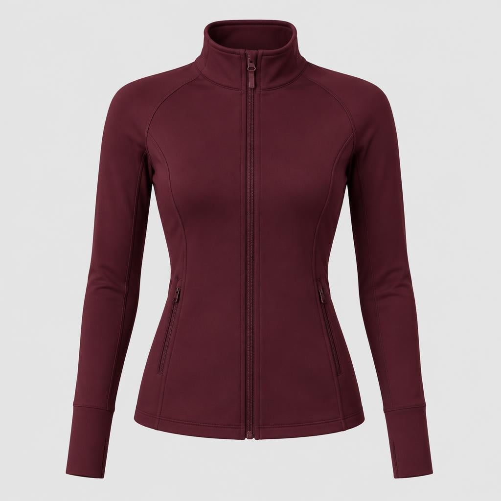 Campera Deportiva Entallada Bordó