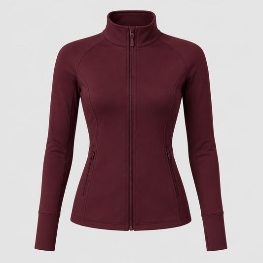 Campera Deportiva Entallada Bordó